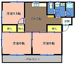 間取図画像 3DK