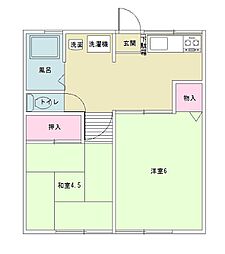 シティハイムカトー 2Kの間取図画像