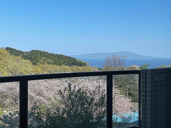 バルコニーからの眺望_海・大島を一望
