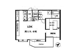 ナイスシーン強羅参番館 1LDKの間取図画像