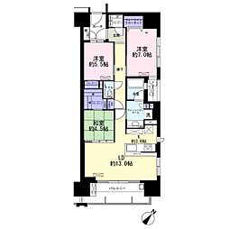 サーパス稲川レジデンス 3SLDKの間取図画像