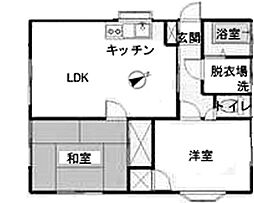 サニーハイムササキ 2LDKの間取図画像