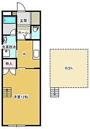 スクールサイド58 1Kの間取図画像