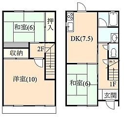 伊豆箱根鉄道駿豆線 田京駅 徒歩4分の賃貸アパート 1階3DKの間取り