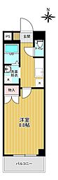アヴェニール 1Kの間取図画像