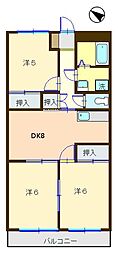 マンション名倉 3DKの間取図画像
