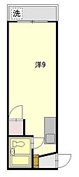 木内ハイツ 1Kの間取図画像