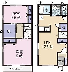 セゾンハイムC 2SLDKの間取図画像