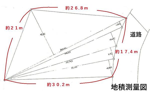 敷地奥の土留め工事状況