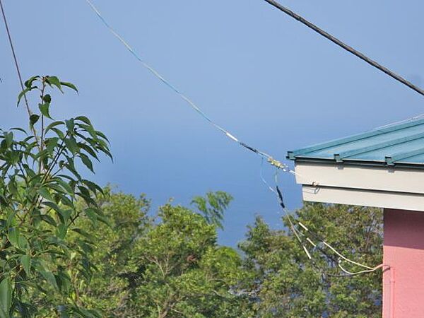 2階ベランダから見える海