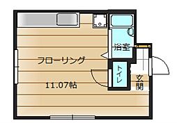 ツインビルディング ワンルームの間取図画像