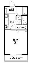 グランテージ大池 1Kの間取図画像