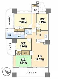 ザ・エンブルサウス静岡 4LDKの間取図画像