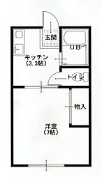 ITBハイツ 1Kの間取図画像