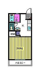 セレクト高津 1Kの間取図画像