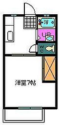 シーサイドハイツ 1Kの間取図画像