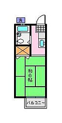 コーポはわい 1Kの間取図画像
