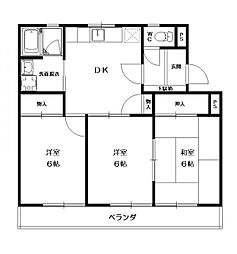メゾンヴェール杉山 3DKの間取図画像