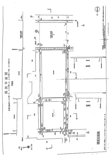 解体前の区画図　既に建物は解体済