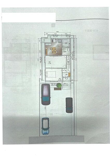 新築プランの間取り　駐車スペース