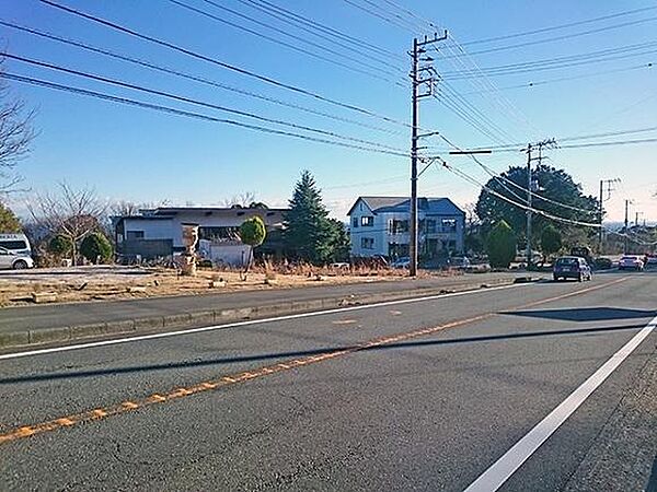国道135号線からの扇園分譲地への入口付近