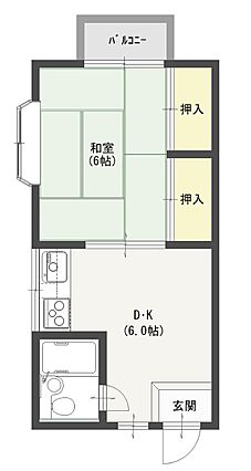 1DK間取り