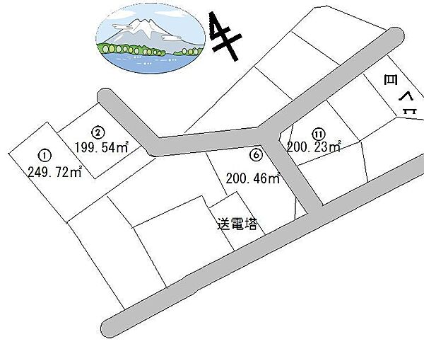 区画(1)(6)(11)を販売中です！富士山眺望の分譲地！アットホームな西小学校です♪売主につき仲介手数料なし！