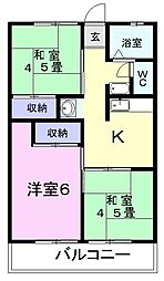 シティハイムセイ 3Kの間取図画像