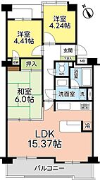 チサンマンション西千代田 3LDKの間取図画像
