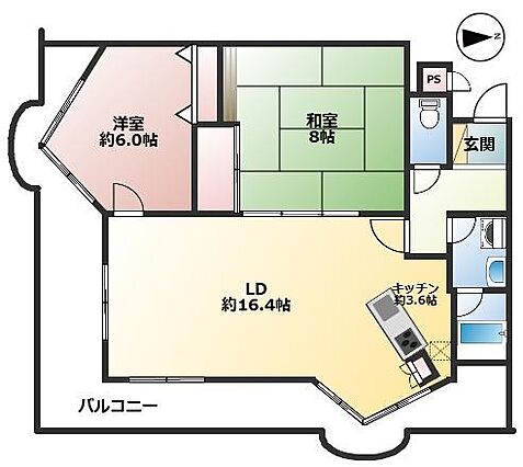 東南角部屋につ...