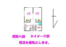 つきやマンション 2Kの間取図画像