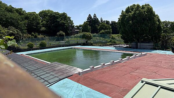 付属のプール。夏季のみ営業。お金がかかります。