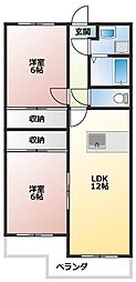 ペイザージュ2 2LDKの間取図画像