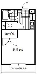 ソレイユヴィラ富士根 ワンルームの間取図画像