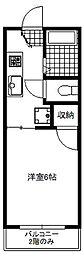 カルディひばりケ丘 1Kの間取図画像