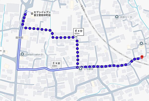 セブンイレブン富士宮田中町店まで約600ｍ