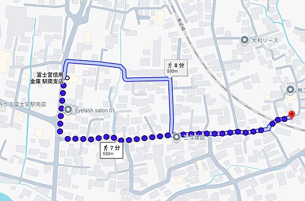 富士宮信用金庫駅南支店まで約600ｍ