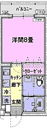 フラッツ芝本町 1Kの間取図画像