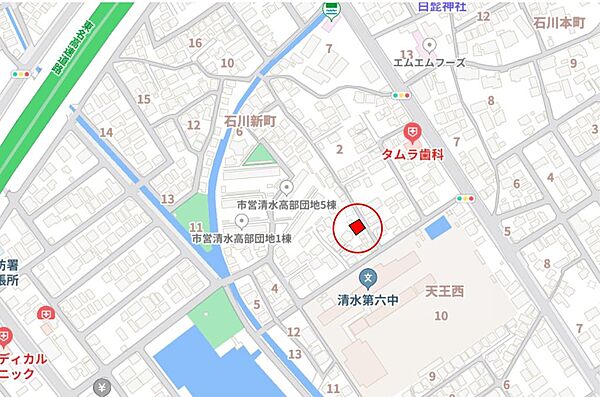 カーナビ：清水区石川新町3－67