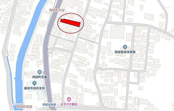 カーナビ：藤枝市岡部町内谷64付近
