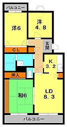 ベイサージュN 3LDKの間取図画像