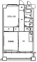2階 / 2DK / 46.89㎡