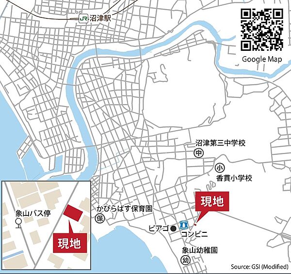 地図を拡大表示