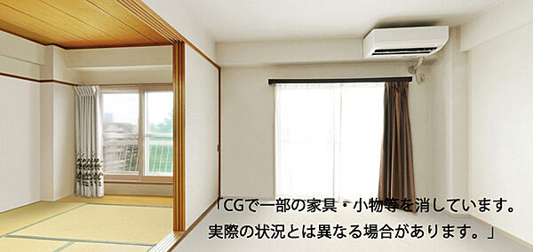 当写真は既存の家具小物等を消すCG処理をしております