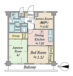 エスペランサ第7綱島 2SDKの間取り