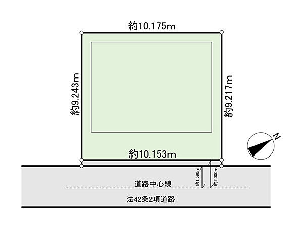 道路幅員2.6m、間口10.1m