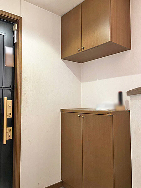 玄関の下足入れはちょうど良い高さですので、お気に入りの写真やインテリアグッズを飾るのも良いですね