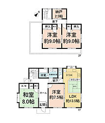戸建 松戸市常盤平1丁目 4LDKの間取り