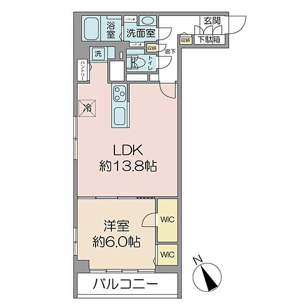 秀和南荻窪レジデンス(1LDK) 3階の間取り