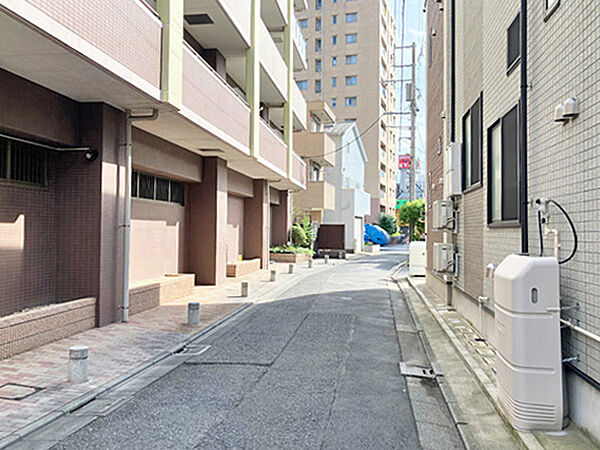 マンション裏手は住宅が多く、静かな環境です。